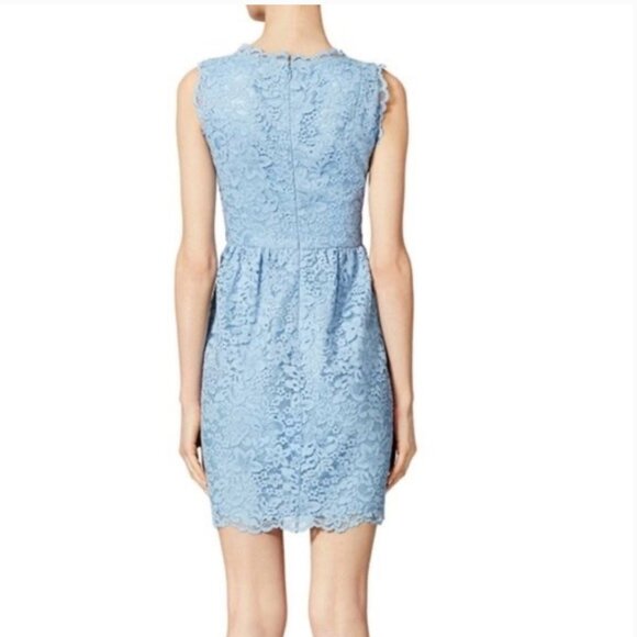 ๐ Shoshanna Sky Blue Lace Sleeveless Dress โ Size 8 - Picture 3 of 7